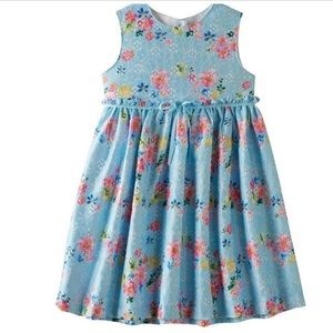 Blueberi Boulevard Lace Floral💐Baby blue Dress Size 24 months *EUC*